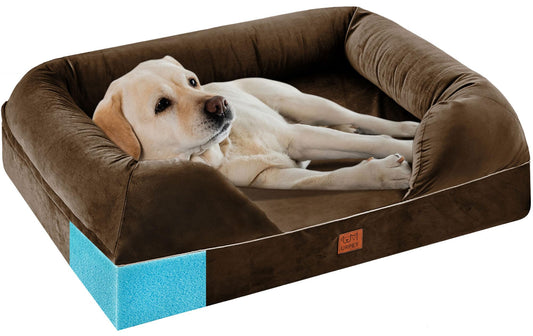 URPET Orthopedic Dog Bed for Small Dogs - Washable Dog Couch Bed Memory Foam Pet Sofa Bed with Waterproof Liner and Removable Zipper Cover Non-Slip Bottom Puppy Bed Grey 25x20x5.7inches A minha loja