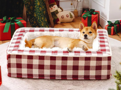 Classic Plaid Kennel Four Seasons Universal Removable And Washable Pettuga