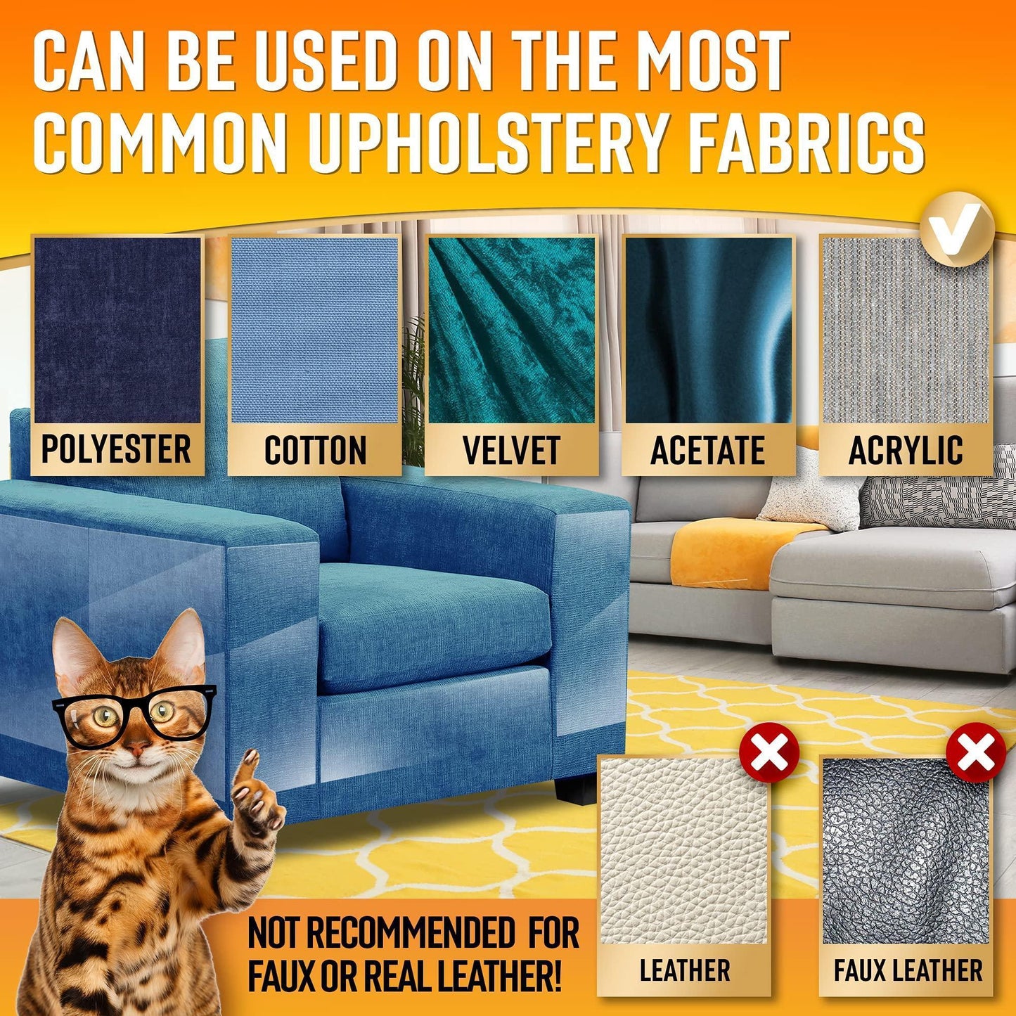 Heavy Duty Cat Scratch Deterrent Furniture Protectors for Sofa Clear 16 Sheets A minha loja